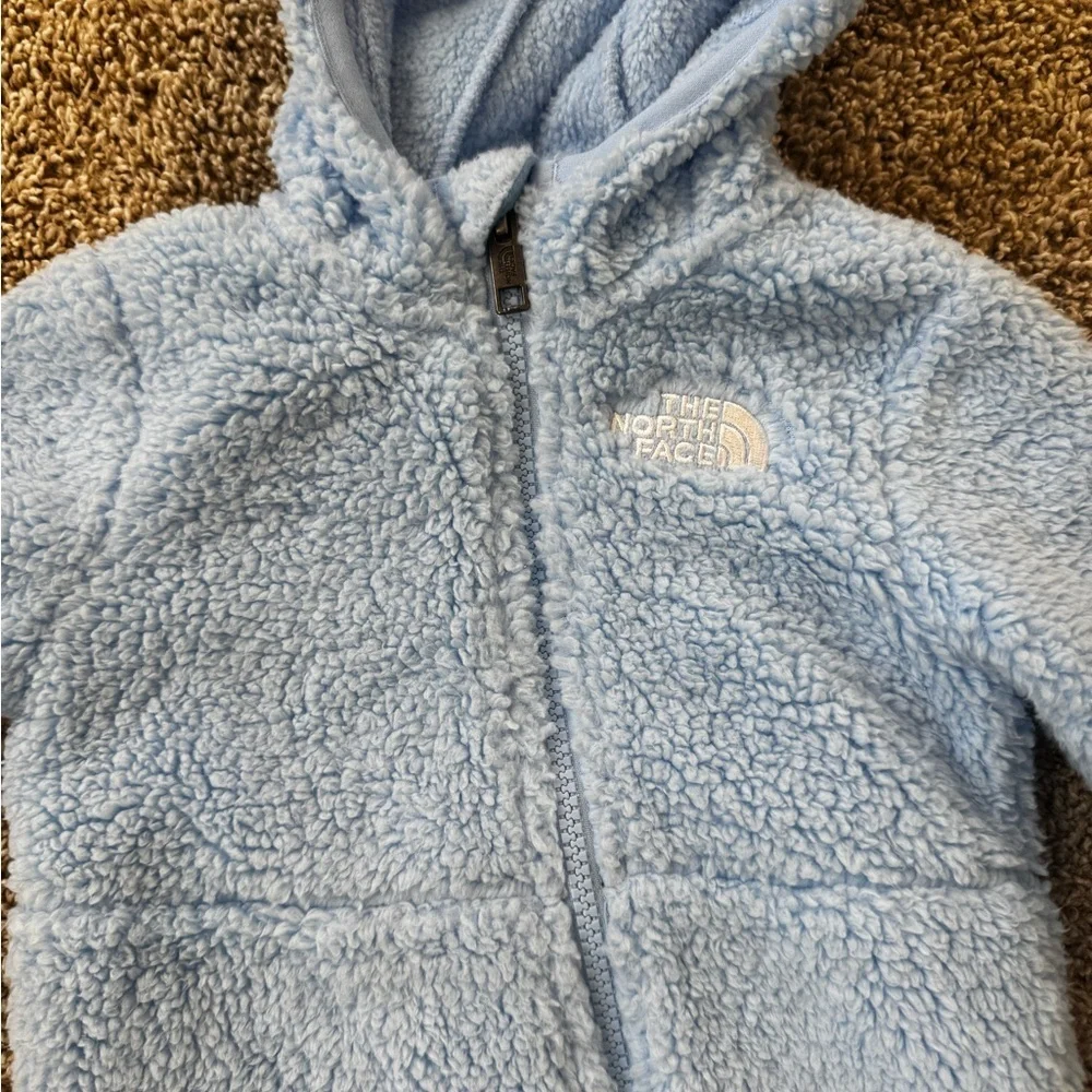 The North Face Baby Campshire One-Piece Cozy Blue Kids One Piece Size 3-6 months